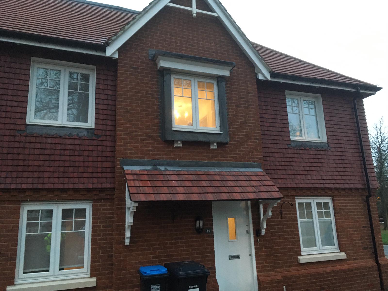 Residential House getting brick cleaning